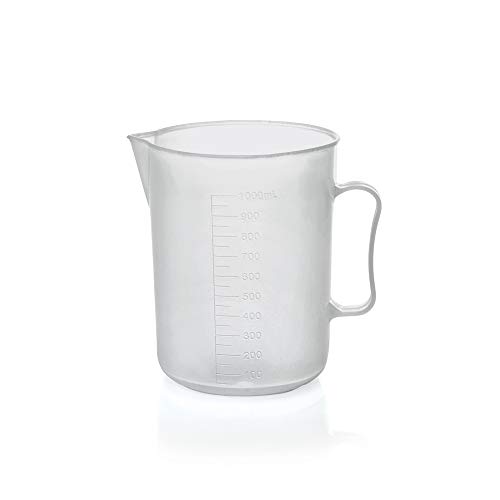 WAS 9306 201 Polypropylen Messbecher mit 100ml Skalierung, 2.00 L, 13.0cm Durchmesser, 20.5cm Höhe von WAS Germany