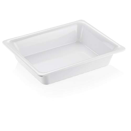 WAS 9712 065 Buffet-Line Gastronormbehälter, Melamin, Elfenbein, GN 1/2, Höhe 6.5cm von WAS Germany