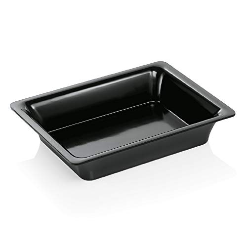 WAS 9712 066 Buffet-Line Gastronormbehälter, Melamin, Schwarz, GN 1/2, Höhe 6.5cm von WAS Germany