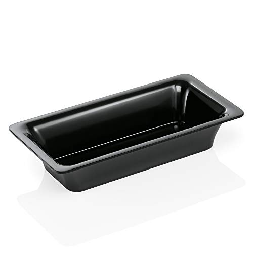 WAS 9713 066 Buffet-Line Gastronormbehälter, Melamin, Schwarz, GN 1/3, Höhe 6.5cm, 6 Stück von WAS Germany