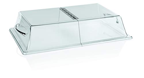 WAS 9911 004 GN 1/1 Polycarbonat Abdeckhaube, Mit Klappscharnier, 13 cm Höhe von WAS Germany