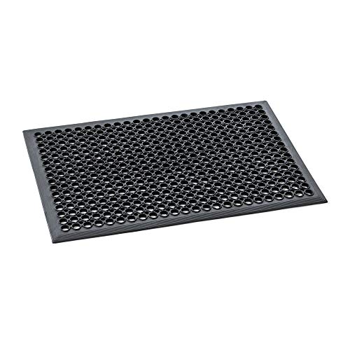 WAS 9980 600 Gummi Fußbodenmatte, Perforiert, 90cm x 60cm x 1.2cm von WAS Germany