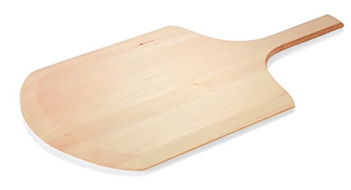 WAS Germany 2299 610 Holz Pizzaschaufel/Flammkuchenbrett 40x36 cm, Gesamtlänge 61 cm von WAS Germany