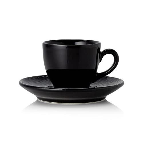 WAS Germany Espresso- und Untertasse, 0,09 ltr., Set á 6 Stück, night, Porzellan von WAS Germany