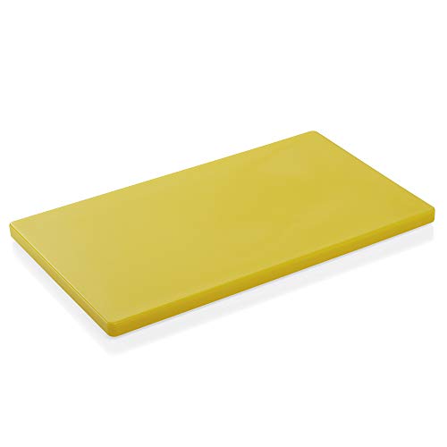 WAS Germany HACCP Schneidbrett - gelbes Küchenbrett mit Gummifüßen zum Schneiden von Geflügel und Eiern mit den Maßen 50 x 30 x 2 cm - 1830 503 von WAS Germany