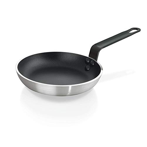 WAS Germany Lyoneser Pfanne mit PTFE-Beschichtung Ø 24 cm, 4 cm hoch, aus Eisen und Aluminium mit Eisengriff - 690 240 von WAS Germany