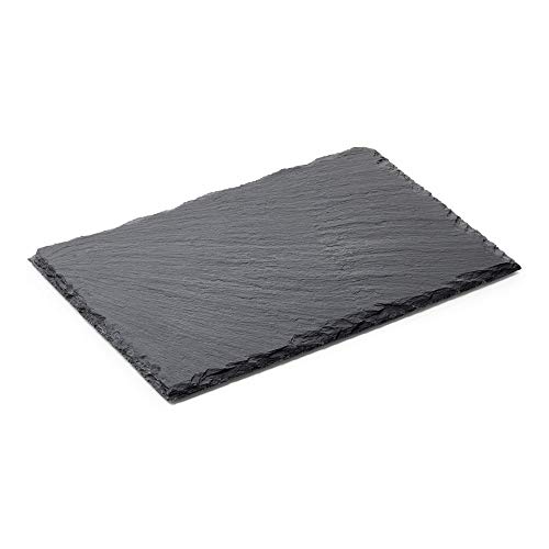 WAS Germany Naturschieferplatten 30 x 20 cm - rechteckig Servierplatte aus Schiefer - WAS 3310 300 von WAS Germany