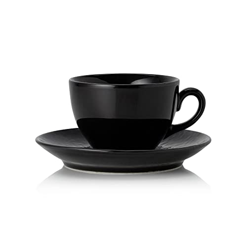 WAS Germany Ober- und Untertasse, 0,22 ltr., Set á 6 Stück, night, Porzellan von WAS Germany