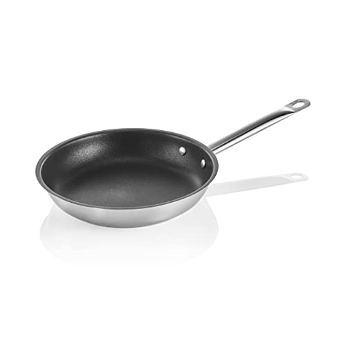 WAS Germany Pfanne Cookware 21 mit PTFE Antihaftbeschichtung, Ø 24 cm, Chromnickelstahl 18/10 von WAS Germany