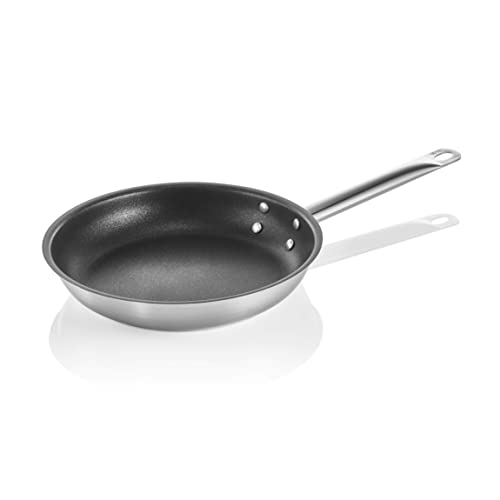 WAS Germany Pfanne Cookware 21 mit PTFE Antihaftbeschichtung, Ø 28 cm, Chromnickelstahl 18/10 von WAS Germany