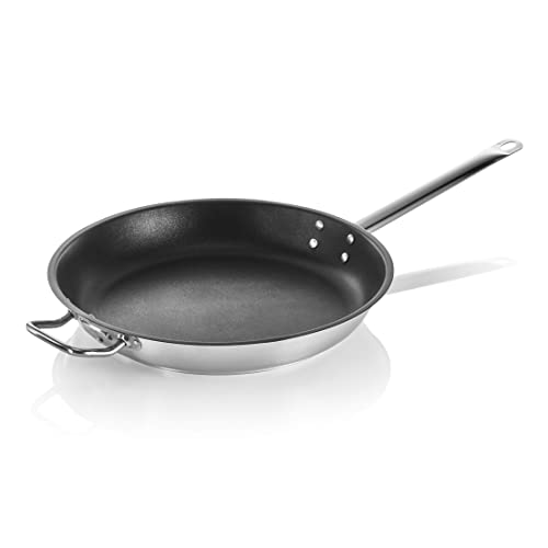 WAS Germany Pfanne Cookware 21 mit PTFE Antihaftbeschichtung, Ø 40 cm, Chromnickelstahl 18/10 von WAS Germany