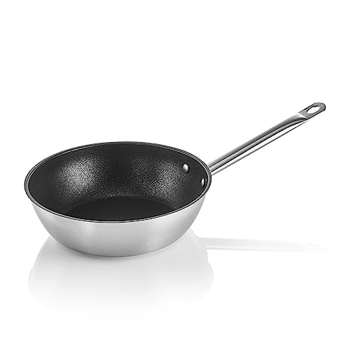 WAS Germany Sauteuse Cookware 21 mit PTFE Antihaftbeschichtung, Ø 24 cm, Chromnickelstahl 18/10 von WAS Germany