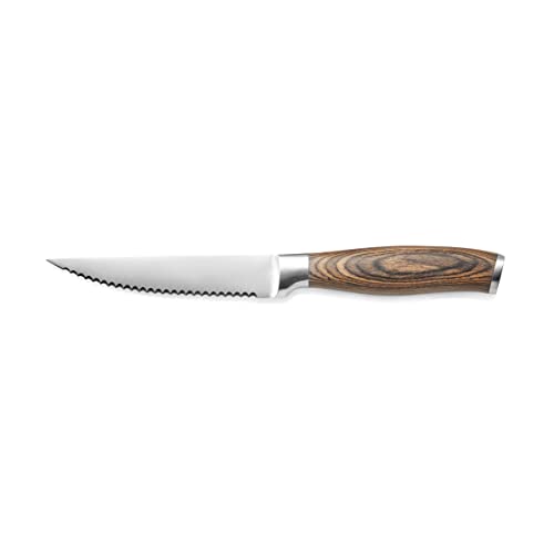 WAS Germany Steakmesser mit Holzgriff, 11,5 cm, Set á 12 Stück, Edelstahl von WAS Germany