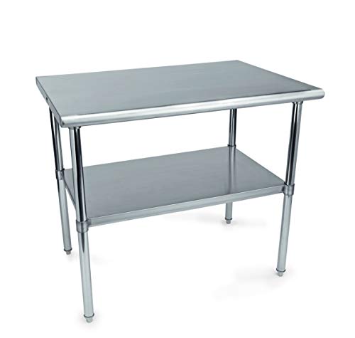 WAS 1970 100 Chromnickelstahl Arbeitstisch mit Verstärkter Arbeitsplatte und Regalboden, Höhenverstellbar, 100cm Länge, 70cm Breite, 89cm Höhe WAS 1970 100 Chromnickelstahl Arbeitstisch mit Verstärkter Arbeitsplatte und Regalboden, Höhenverstellbar, 100cm Länge, 70cm Breite, 89cm Höhe von WAS IST WAS