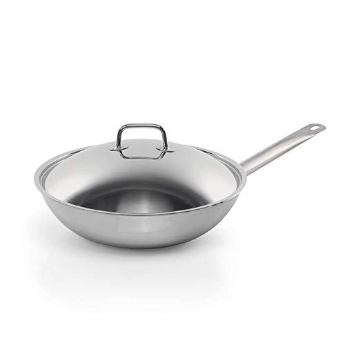 WAS 5542 340 Wokpfanne mit Deckel, 34cm Durchmesser, 9.5cm Hohe von WAS IST WAS