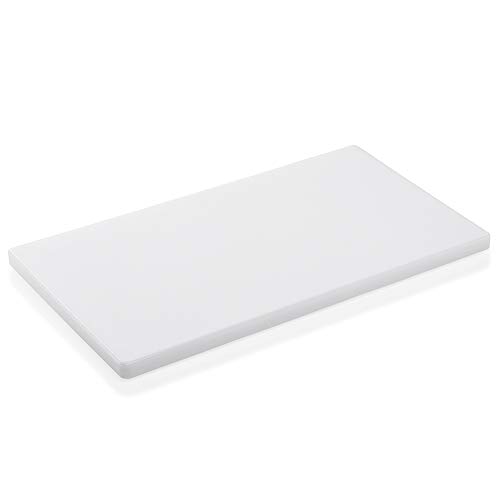 WAS 1830 500 Polyethylen HACCP Schneidbrett mit Rutschhemmenden Füßchen, Weiß, 50cm x 30cm x 2cm von WAS Germany