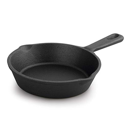 WAS Germany Bratpfanne unbeschichtet, Gusseisen Ø 20 cm, 4 cm hoch - induktionsgeeignete Servierpfanne aus Eisen - WAS 3524 200 von WAS Germany