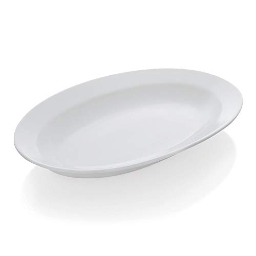 WAS 4732 360 Serie Bavaria Porzellan Platte, 36cm Länge, 24cm Breite, 5cm Höhe, 12 Stück von WAS