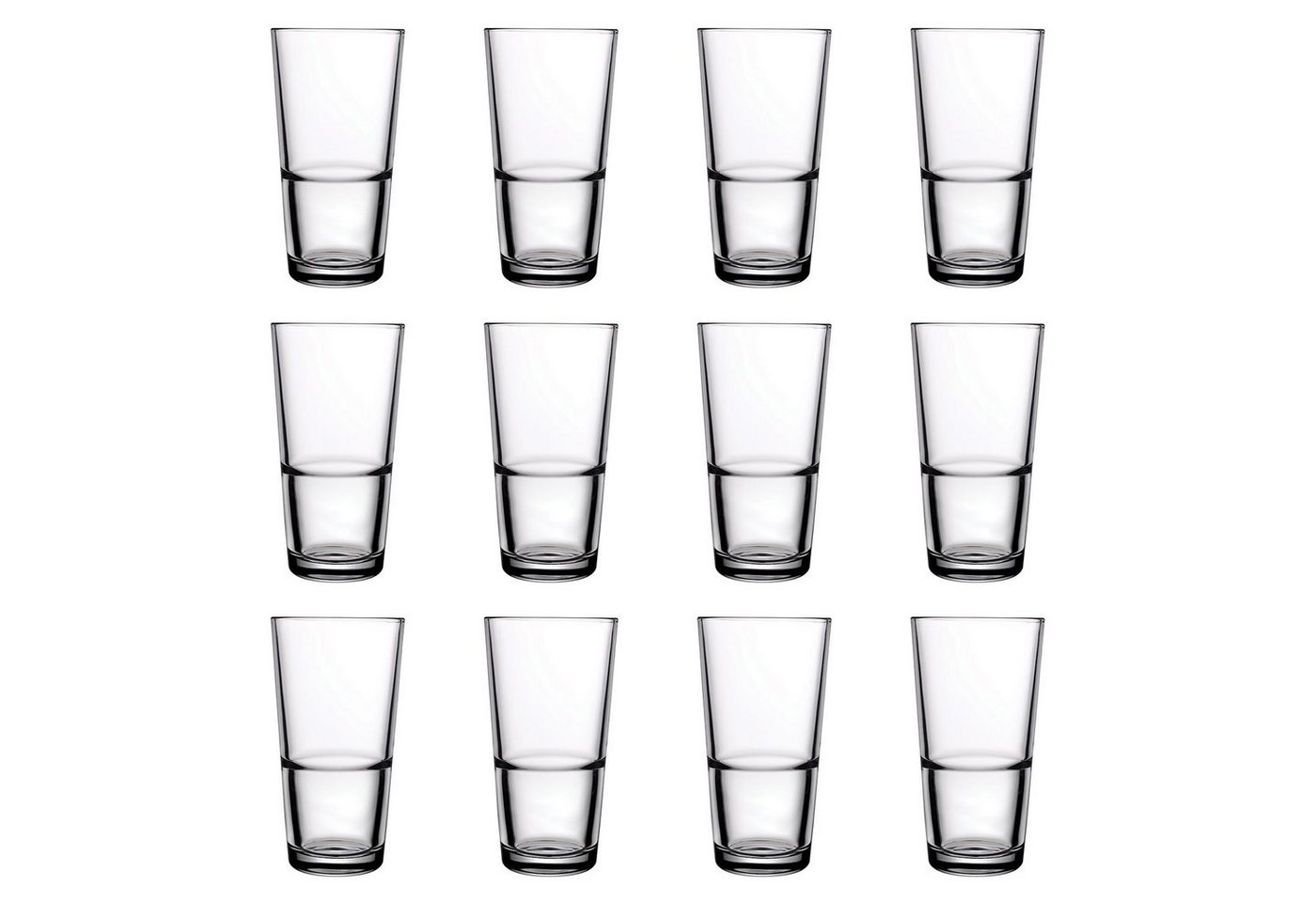 WAS Cocktailglas Longdrinkgläser, Trinkgläser 12er-Set - Grande S, 480 ml von WAS