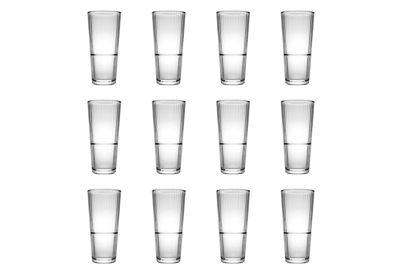 WAS Cocktailglas Longdrinkgläser, Trinkgläser 6er-Set - Grande Sunray, 295 ml von WAS