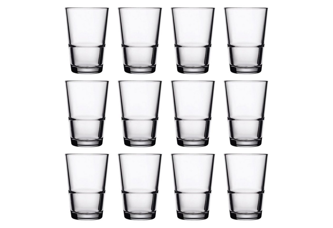 WAS Glas Wassergläser, Trinkgläser 12er Set - Grande-S, 190ml WAS Glas Wassergläser, Trinkgläser 12er Set - Grande-S, 190ml von WAS