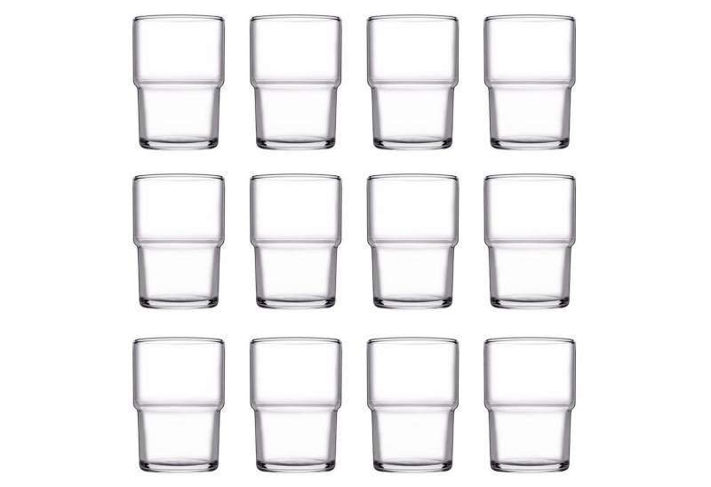WAS Glas Wassergläser, Trinkgläser 12er Set - Hill, 200ml von WAS
