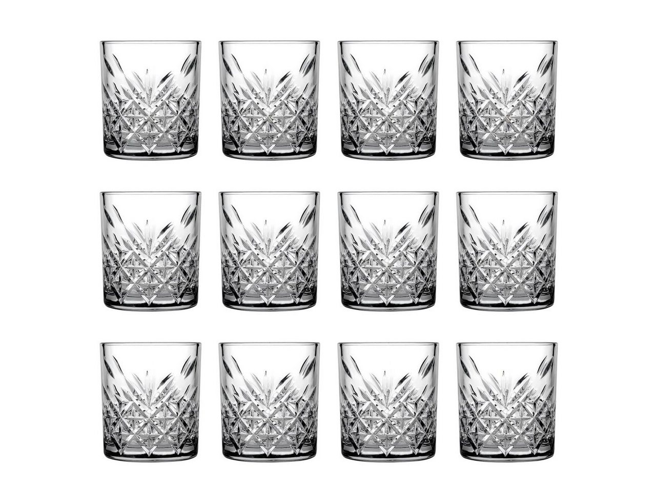 WAS Whiskyglas Cocktailgläser, Whiskygläser 12er-Set - Timeless, 205 ml von WAS