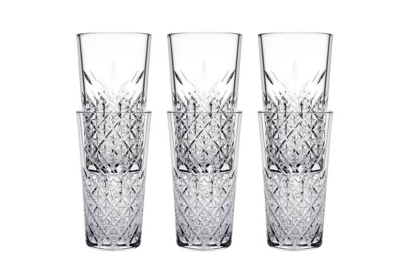 WAS Longdrinkglas Longdrinkgläser, Trinkgläser 6er-Set - Timeless stackable, 470 ml von WAS