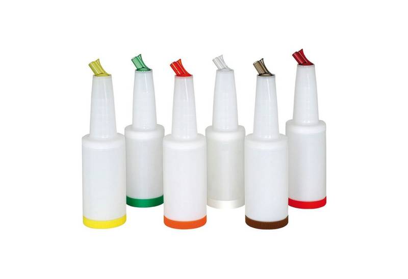WAS Trinkflasche Bottle-Pour-Master Flasche 1 Liter, farben grün. rot. orange. gelb. braun:braun von WAS