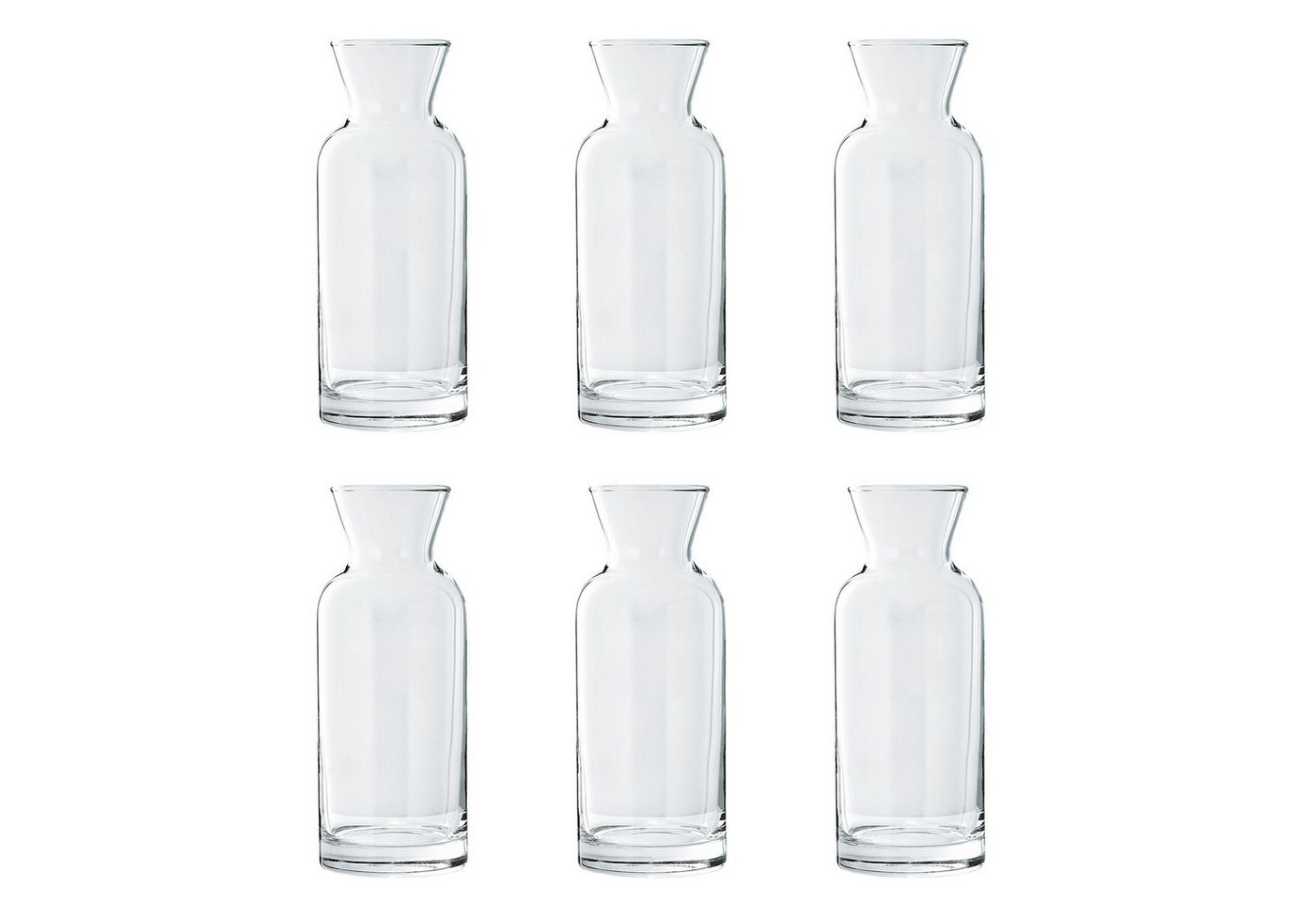 WAS Wasserkaraffe Karaffe, Wasserkaraffe, Glaskaraffe - Village, 500 ml, 6er Set von WAS