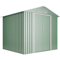 Gartenhaus Wasabi Hellgrün l 7,86 m2 - 10 Jahre Garantie - 303x261x198cm. Metall-Schuppen von WASABI
