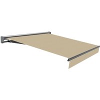 Motorisierte Markise 4x3 Beige – Acryl UV – Halbkassette Anthrazit – Fernbedienung von WASABI