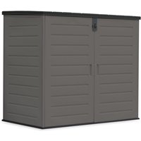 Wasabi Gartenschuppen Kunststoff mit Boden 1170 L - 140x82x124cm – Mülltonnenbox 2er - Wetterfest - Doppeltür und Scharnierdeckel von WASABI