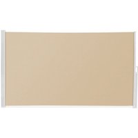 Seitenmarkise Ausziehbar 140 x 300cm Beige Polyester-Plane – Aluminiumgehäuse - Windschutz Balkon Sichtschutz Terrasse von WASABI