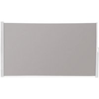 Seitenmarkise Ausziehbar 180 x 300cm Graue Polyester-Plane – Aluminiumgehäuse - Windschutz Balkon Sichtschutz Terrasse von WASABI