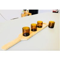 Bier Verkostung Tablett Mit 5 Unze Amber Braun-Gläser von WASABOTTLE