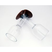 Clear Wine Glassware Handgefertigt Aus Der Flasche Mit Holzstiel Clear Wine Glassware Handgefertigt Aus Der Flasche Mit Holzstiel von WASABOTTLE