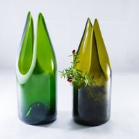 Glas Flasche Blumenvase - Topf Hergestellt Aus Weinflasche von WASABOTTLE