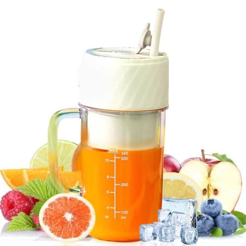 Mixer-Smoothie-Hersteller, WASAGA 340ml Tassen mit Strohhalm Persönliche Saftpresse Tragbare Wiederaufladbare Kabellose 10 Klingen Mixer-Smoothie-Hersteller, WASAGA 340ml Tassen mit Strohhalm Persönliche Saftpresse Tragbare Wiederaufladbare Kabellose 10 Klingen von WASAGA