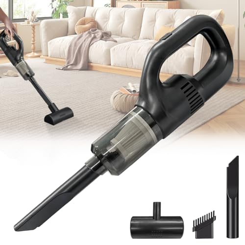 WASAGA Handstaubsauger Kabellos, Tragbares Leistungsstarkes Leichtes Mini-Staubsauger-Set mit Hoher Saugleistung zum Reinigen von Auto-Home-Office- oder Computertastaturen oder Kleinen Räumen von WASAGA