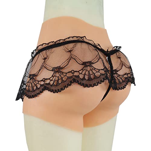 WASHLA Silikon Höschen mit Gefälschte Vagina Camel Toe Falsche Pussy Boxer Briefs Butt Lifter Shapewear Höschen für Drag Queen Transgender(Size:Upgrade,Color:Color 3) von WASHLA