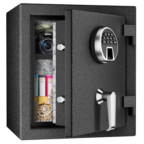 WASJOYE Biometrischer Feuerfester Tresor, Fingerabdruck Möbeltresore mit Digitale Tastatur und Typ-C-Aufladung, Safe Wasserdicht für Dokumente & Bargeld, Tresor für Zuhause, Hotel, Büro, 28L WASJOYE Biometrischer Feuerfester Tresor, Fingerabdruck Möbeltresore mit Digitale Tastatur und Typ-C-Aufladung, Safe Wasserdicht für Dokumente & Bargeld, Tresor für Zuhause, Hotel, Büro, 28L von WASJOYE
