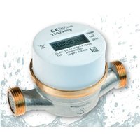 Wasser Gerate - Elektronischer Wohnungswasserzähler Qn 1,5 - 1/2 x 80 mm - Warm Eichung 2024 von WASSER GERATE