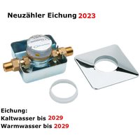 Wassergeräte - Distanzring weiß, für Unterputz Wasserzähler kalt-/ warm, Ausgleich 8mm, Durchmesser 65mm - Chrom poliert von WASSERGERÄTE