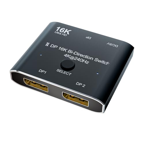 WASTEBIN 4K@240Hz DisplayPort 2X1 Video Umschalter Unterstützt 16K Auflösung 4K240Hz Two Conversion WASTEBIN 4K@240Hz DisplayPort 2X1 Video Umschalter Unterstützt 16K Auflösung 4K240Hz Two Conversion von WASTEBIN
