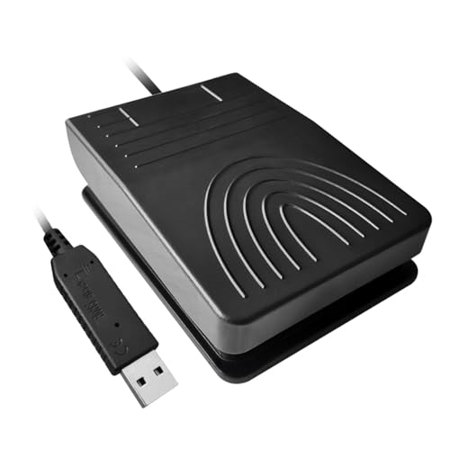 WASTEBIN USB Fußpedal Leise Für Computerbefehle Vorprogrammierte Tastatur Maus Adapter Für Büro Und Gaming von WASTEBIN