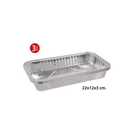 Wat - Rechteckiges Tablett 226 x 166 x 36 mm, 3 Stück von WAT