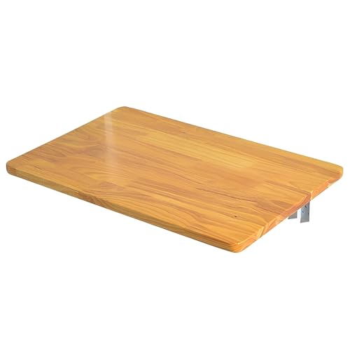 Schwebender Wandklapptisch, Klappbarer Wandtisch Mit Halterung, Faltbar Computertisch, Platzsparender Küchentisch Esstisch Stehtisch Wandmontierter Waschtisch(Wood,80x40cm/31.5x15.7in) von WATAOW