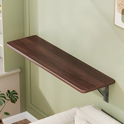 Wandklapptisch Schwebender Wandschreibtisch Werkbank, Platzsparender Küchen Esstisch, Faltbar Laptoptisch Schreibtisch, Unsichtbar Kleiner Wandtisch(80x20cm/31.5"x7.9") von WATAOW