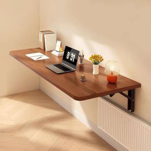Wandmontierter Klapptisch, Klappbarer Schreibtisch Laptoptisch Für Kleine Räume, Küchentisch Esstisch Mit Metallständer, Wandtisch Für Die Garagenwerkstatt(120x40cm/47.2"x15.7") von WATAOW